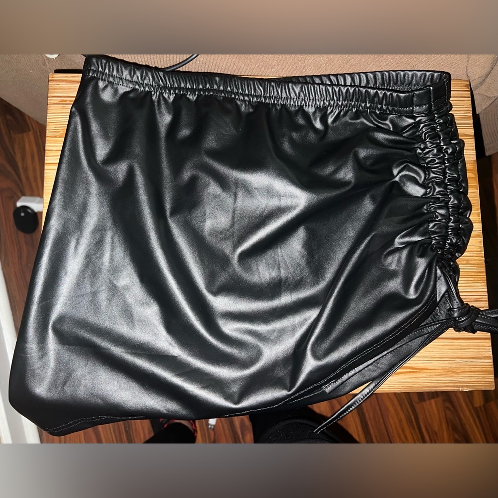 shein skirt leather